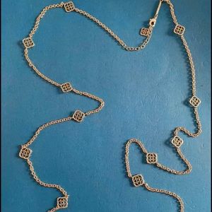 Devalyn long strand necklace gold
